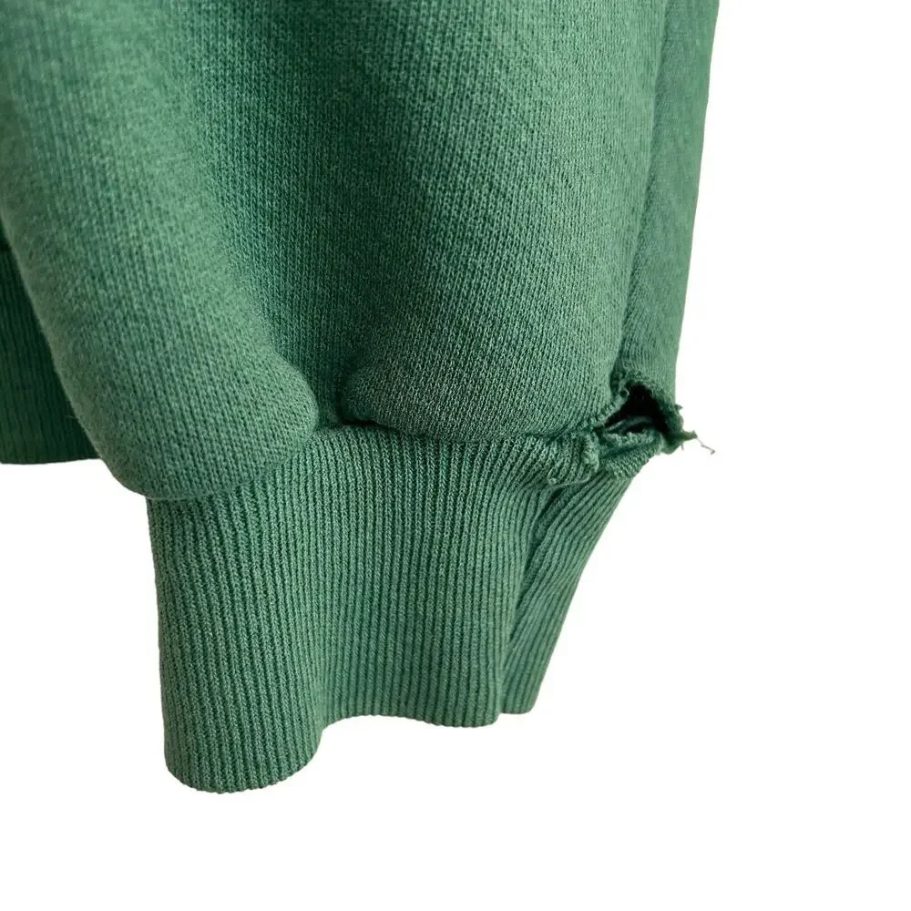 VTG Planet Nike CREWNECK SWEATSHIRT XL 50-50 Cotton Polyester Hunter Green USA